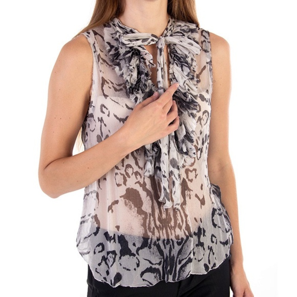 L’Agence Silk Short-sleeve Top Blouse Size 8